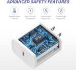 iPhone Charger Fast Charging,[MFi Certified] 2Pack 20W Type C Fast Charger Block with 6FT USB C to Lightning Cable Compatible for iPhone 14/13/12/11 Pro Max/Xs Max/XR/X,iPad（White） - Image 3