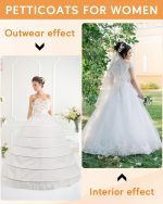 Women’s Petticoat Skirt Crinoline for Girls Hoop Skirt Petticoat Underskirt Half Slips - Image 6