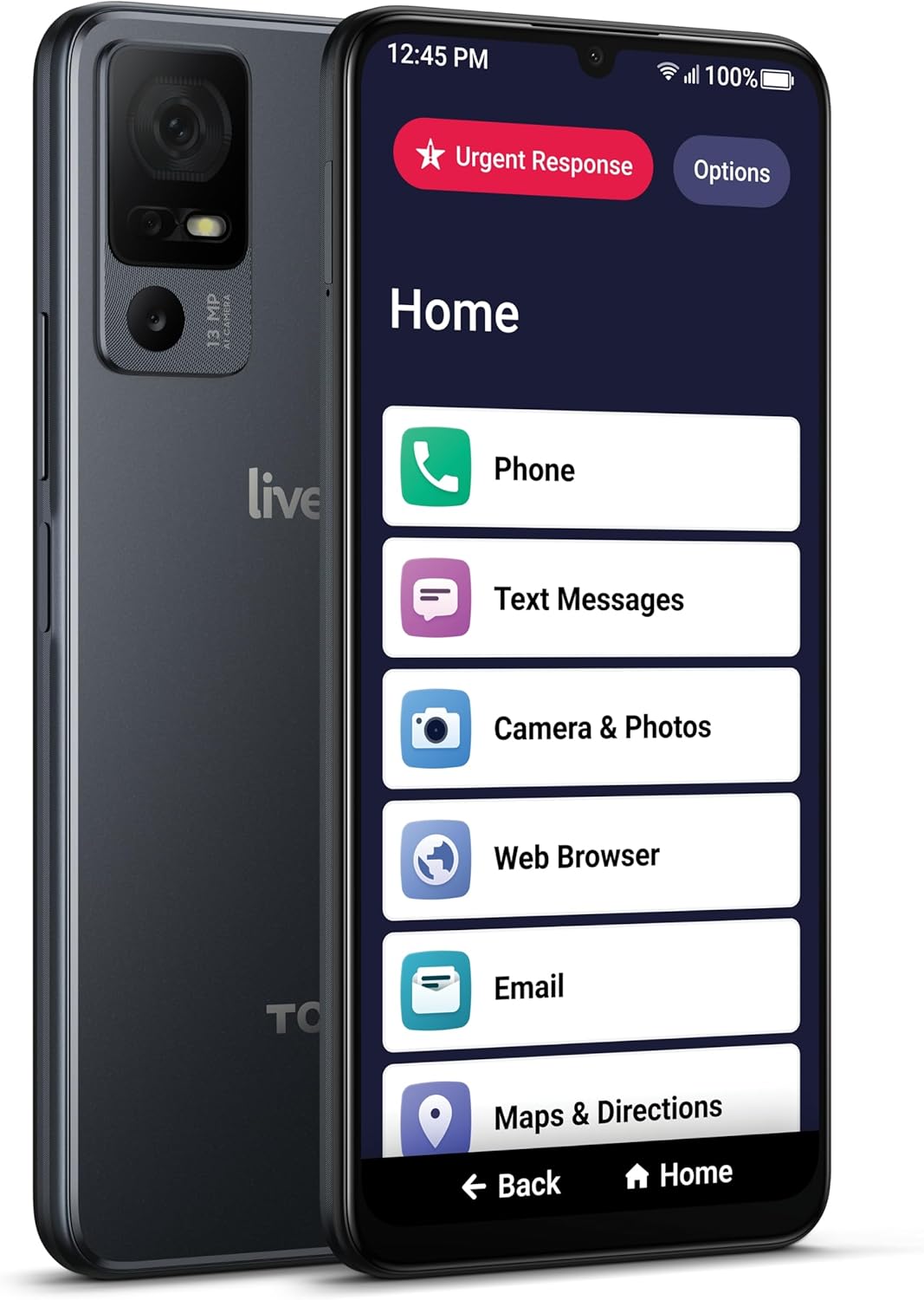 Lively Jitterbug Smart4 Smartphone for Seniors - Cell Phone for Lively Jitterbug Smart4 Smartphone for Seniors - Cell Phone for Seniors - Not Compatible with Other Wireless Carriers - Must Be Activated with Lively Phone Plan