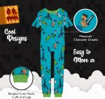 Minecraft boys 6-piece Snug-fit Cotton Pajama Set, Soft & Cute for Kids - Image 8