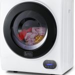 BLACK+DECKER 1.5 Cu. Ft. Compact Dryer, 5.5 lb. Capacity, 850W 120V Vented Electric Drying Machine with Stainless Steel Drum, Portable Dryer for Laundry for Standard Wall Outlet, BCED15, White