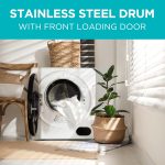 BLACK+DECKER 1.5 Cu. Ft. Compact Dryer, 5.5 lb. Capacity, 850W 120V Vented Electric Drying Machine with Stainless Steel Drum, Portable Dryer for Laundry for Standard Wall Outlet, BCED15, White - Image 4