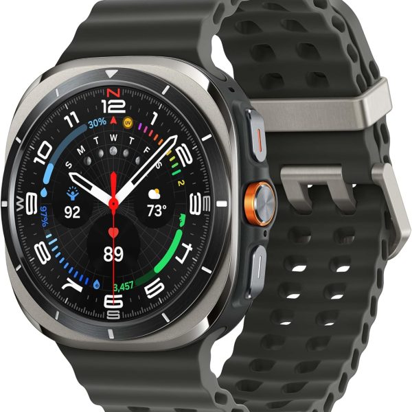 Samsung Galaxy Watch Ultra (2024) 47mm LTE AI Smartwatch w/Energy Score, Wellness Tips, Heart Rate Tracking, Sleep Monitor, Fitness Tracker, GPS,Titanium Silver [US Version, 1Yr Manufacturer Warranty]