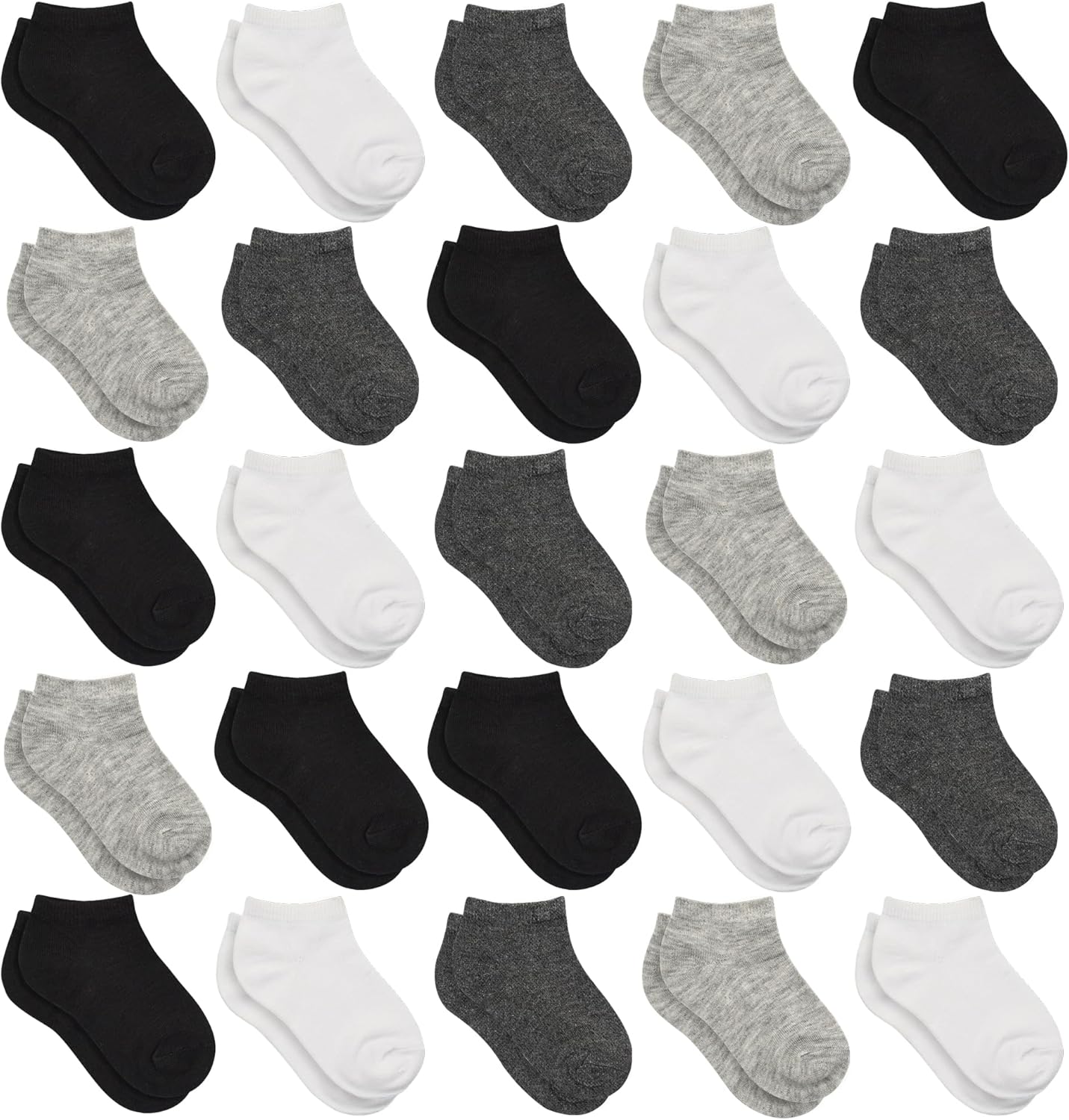 Kids Socks - 25 Pairs Toddler Ankle Socks Set, Low Kids Socks - 25 Pairs Toddler Ankle Socks Set, Low Cut for Boys & Girls (0-14 Years Old)