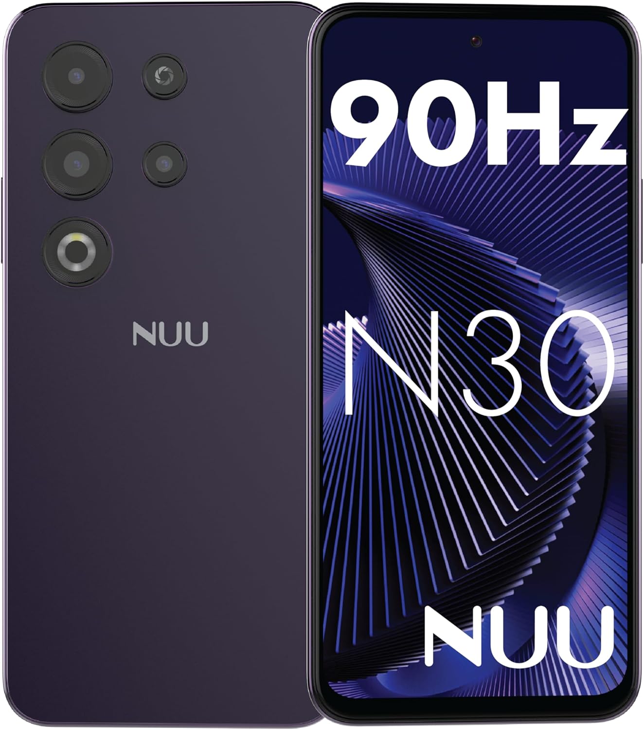 NUU N30 Cell Phone Unlocked for T-Mobile, Mint, Metro, Qlink, NUU N30 Cell Phone Unlocked for T-Mobile, Mint, Metro, Qlink, Tello 6GB/128GB, Teen Phone, Dual SIM 4G, Octa-Core 6.7" 90Hz HD+, Any Parental APP, Unlocked Android Phones, Purple, 1 Year US Warranty