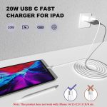 iPhone 17 16 15 Charger Fast Charging,2Pack 20W Apple iPad USB C Wall Chrager Block with 6FT USB C to C Cable for iPhone 17/Pro/Pro Max/17 Air/ 16/16 Pro/16 Pro Max/15/Plus/Pro/Pro Max - Image 4