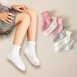 6 Pairs Toddler Ruffle Socks for Girls - Baby Grip Socks with Non-Slip, Cute Grippy Frilly Design - Image 7