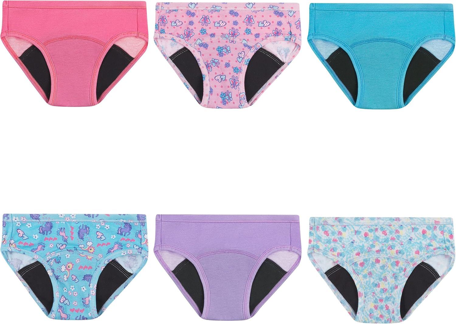 Hanes Toddler Girls' Potty Trainer Brief, Moisture-Wicking Panty, Odor Protection Hanes Toddler Girls' Potty Trainer Brief, Moisture-Wicking Panty, Odor Protection Potty Trainer Underwear, 6-Pack