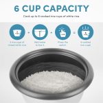 Aroma Housewares Aroma 6-cup (cooked) 1.5 Qt. One Touch Rice Cooker, White (ARC-363NG), 6 cup cooked/ 3 cup uncook/ 1.5 Qt. - Image 5