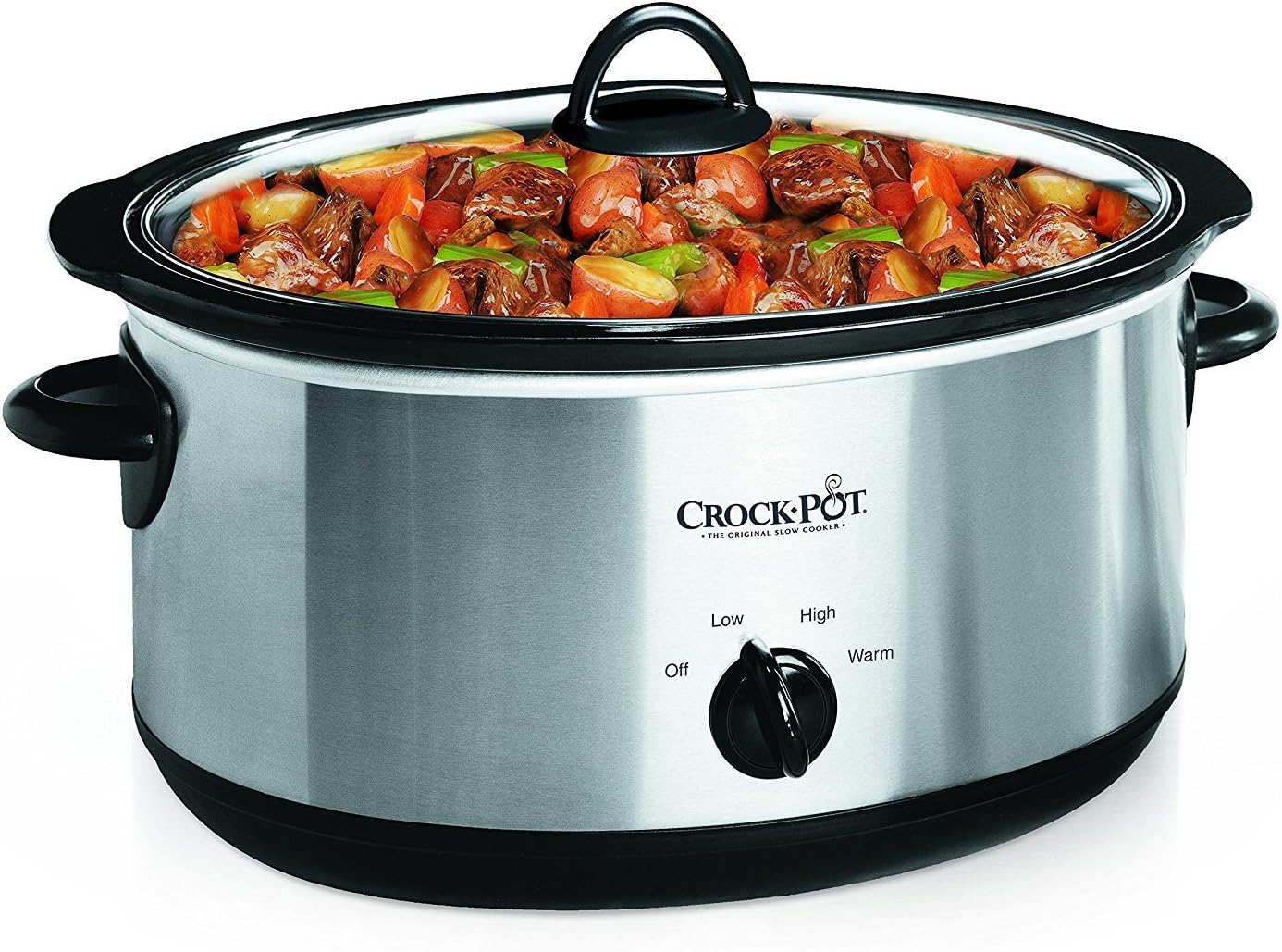 Crock-Pot 7 Quart Oval Manual Slow Cooker, Stainless Steel (SCV700-S-BR), Crock-Pot 7 Quart Oval Manual Slow Cooker, Stainless Steel (SCV700-S-BR), Versatile Cookware for Large Families or Entertaining