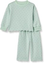 Amazon Essentials x Sofia Grainge Toddlers and Baby Girls' French Terry Pant and Top Set