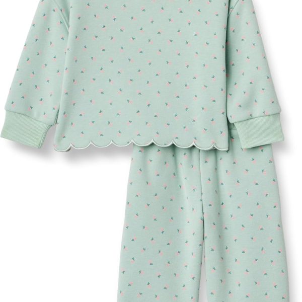 Amazon Essentials x Sofia Grainge Toddlers and Baby Girls' French Terry Pant and Top Set