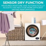 BLACK+DECKER 1.5 Cu. Ft. Compact Dryer, 5.5 lb. Capacity, 850W 120V Vented Electric Drying Machine with Stainless Steel Drum, Portable Dryer for Laundry for Standard Wall Outlet, BCED15, White - Image 6