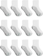 Hanes boys Socks, Double Tough Cushioned Ankle and No Show, 12-pair Packs