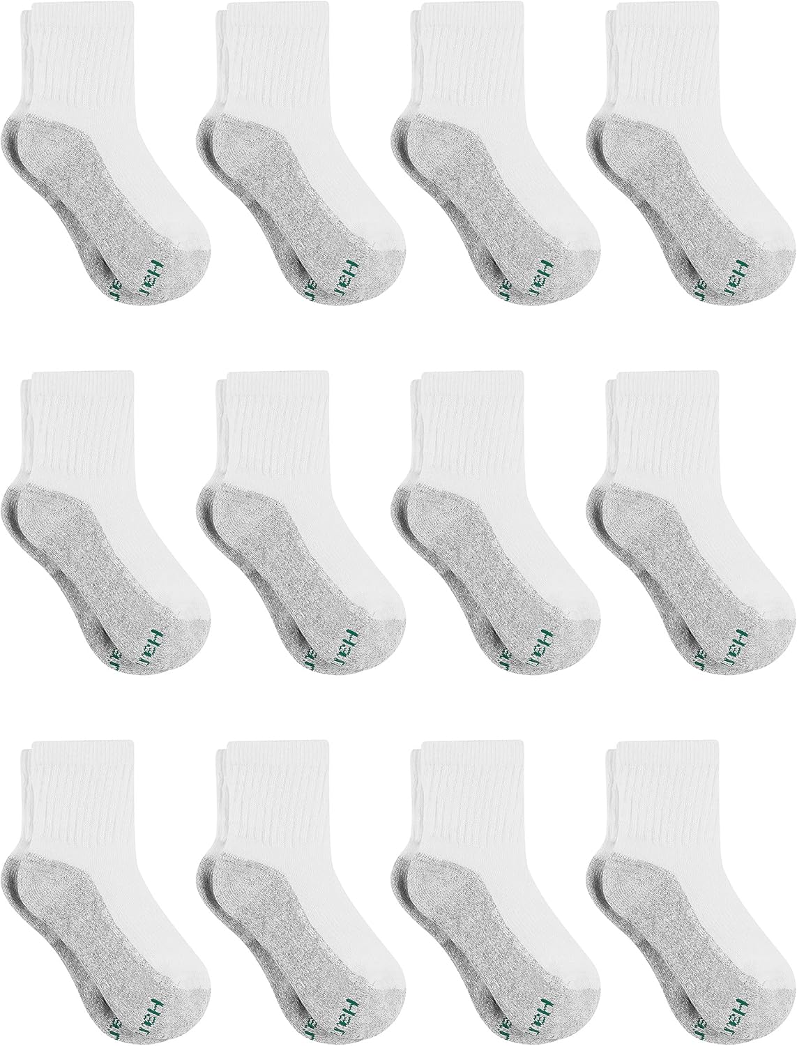 Hanes boys Socks, Double Tough Cushioned Ankle and No Show, Hanes boys Socks, Double Tough Cushioned Ankle and No Show, 12-pair Packs
