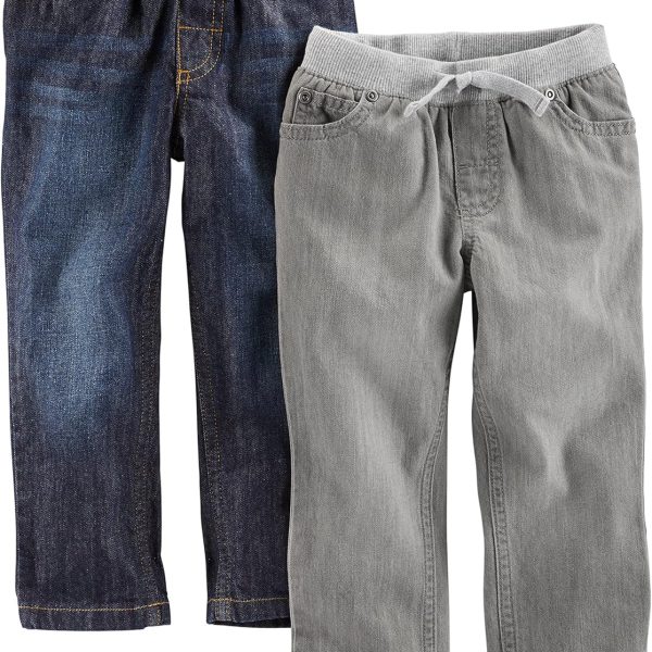 Simple Joys by Carter's Baby Boys' 2-Pack Pull on Denim Pant