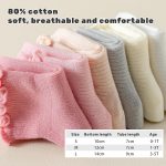 6 Pairs Toddler Ruffle Socks for Girls - Baby Grip Socks with Non-Slip, Cute Grippy Frilly Design - Image 5
