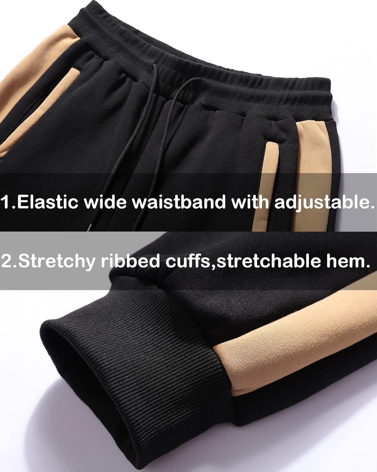 GXAMOY Men's 2 Pieces Tracksuits Running Sports Suits Drawstring Waistband Sweatsuit 3 GXAMOY Men's 2 Pieces Tracksuits Running Sports Suits Drawstring Waistband Sweatsuit - Image 3