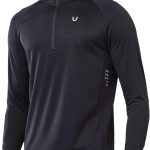 NORTHYARD Quarter Zip Pullover Men Running Shirt Long Sleeve Moisture Wicking Quick Dry Athletic Workout Shirts