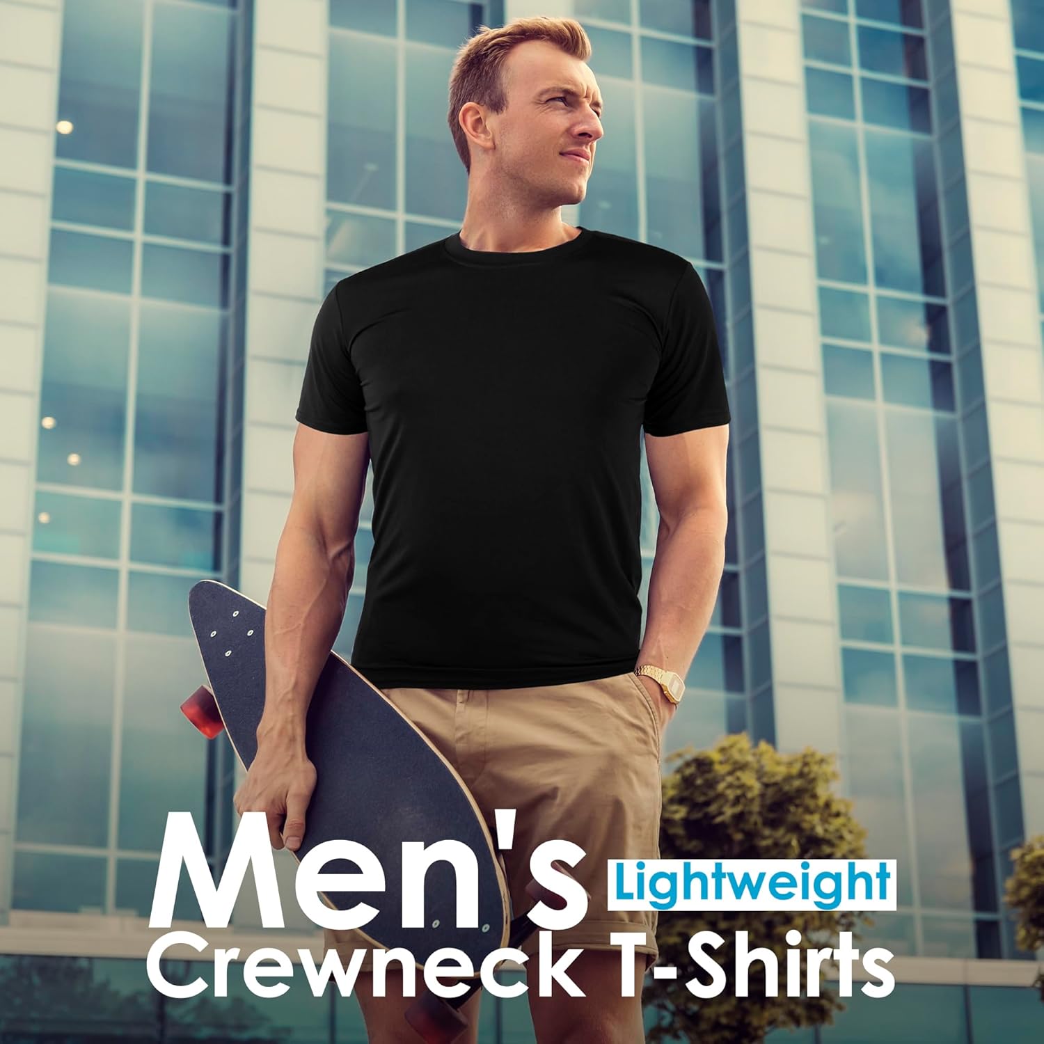 2&5 Pack Men's Sports T Shirts,Crew Neck Breathable Quick-Dry Short Sleeve, Lightweight Gym Tee for Athletic Running Casual 5 2&5 Pack Men's Sports T Shirts,Crew Neck Breathable Quick-Dry Short Sleeve, Lightweight Gym Tee for Athletic Running Casual - Image 5