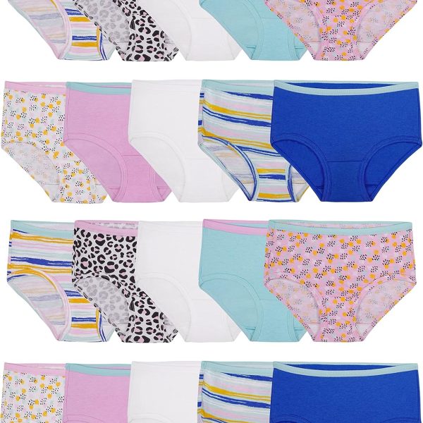 Fruit of the Loom Girls' Cotton Brief Underwear Multipacks