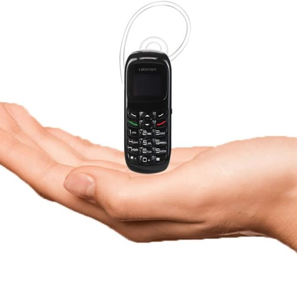 Mini Small Mobil Cell Phone L8star BM70 Bluetooth Handset 0.66 inch Unlocked Bluetooth Earphone Dialer Support SIM Card(Black)