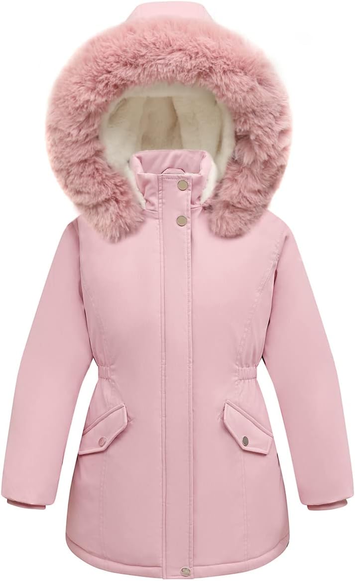 Girl's Long Coat Waterproof Winter Kids Outerwear Warm Parka Puffer Jacket with Hood 7 Girl's Long Coat Waterproof Winter Kids Outerwear Warm Parka Puffer Jacket with Hood - Image 7