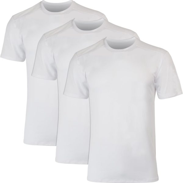Hanes Men's Moves Breathable Mesh Back T-Shirt, X-Temp Moisture-Wicking Tee, White or Black/Grey, 3-Pack