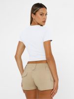 Trendy Queen Womens Short Sleeve T Shirts Summer Crop Tops Basic Slim Fit Gym Workout Y2k Clothes - Image 5