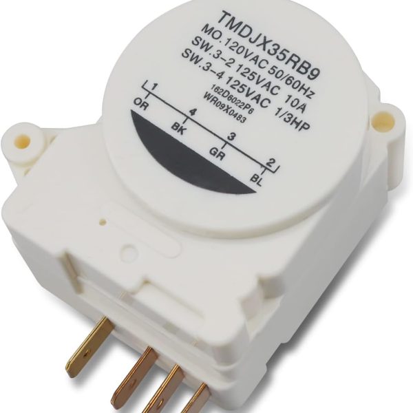 WR09X0520 Refrigerator Defrost Timer Control Fits for GE Refrigerators TBX CTX MTX CTH MTH TBH Models, Replacement WR0X520 AP2061721