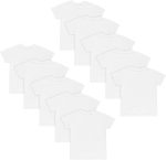 Hanes Boys' Undershirt, EcoSmart Short Sleeve Crew Shirts, Multiple Packs Available