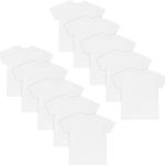Hanes Boys' Undershirt, EcoSmart Short Sleeve Crew Shirts, Multiple Packs Available
