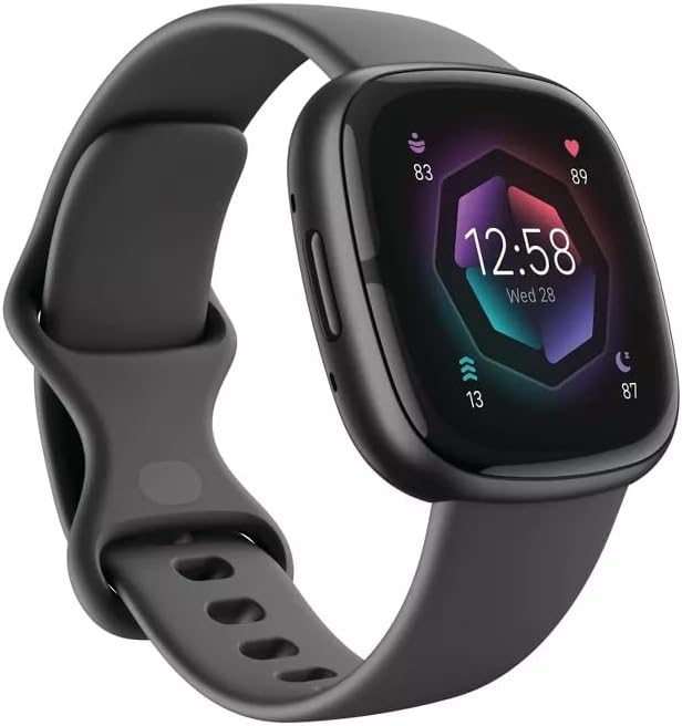 Fitbit Sense 2 Advanced Health and Fitness Smartwatch with Tools Fitbit Sense 2 Advanced Health and Fitness Smartwatch with Tools to Manage Stress and Sleep, ECG App, SpO2, 24/7 Heart Rate and GPS, Shadow Grey/Graphite, One Size (S & L Bands Included)