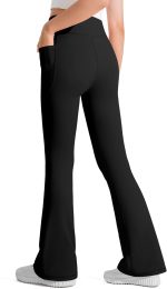 JOCMIC Girls Flare Leggings Kids Bell Bottom High Waisted Dance Yoga Flared Pants - Image 4