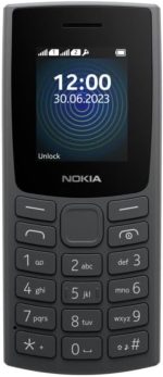 Nokia 105 4G | Dual SIM | GSM Unlocked Mobile Phone | Volte | Charcoal | International Version | Not AT&T/Cricket/Verizon Compatible