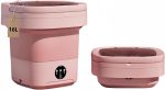 Portable Washing Machine, Mini Washer,16L Upgraded Large Capacity Foldable Washer.Deep Cleaning of Underwear, Baby Clothes and Other Small Clothes.Suitable for Apartments, Dormitories, Hotels.(Pink)