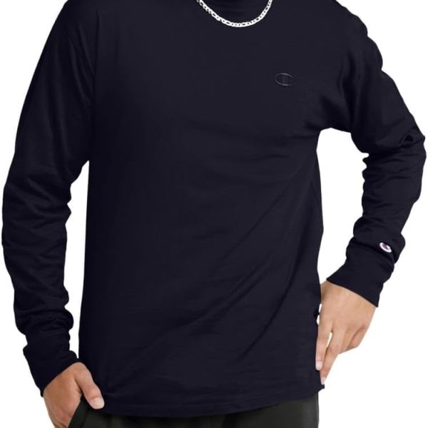 Champion Men's Long Sleeve T-shirt, Classic T-shirt for Men (Reg. Or Big & Tall)