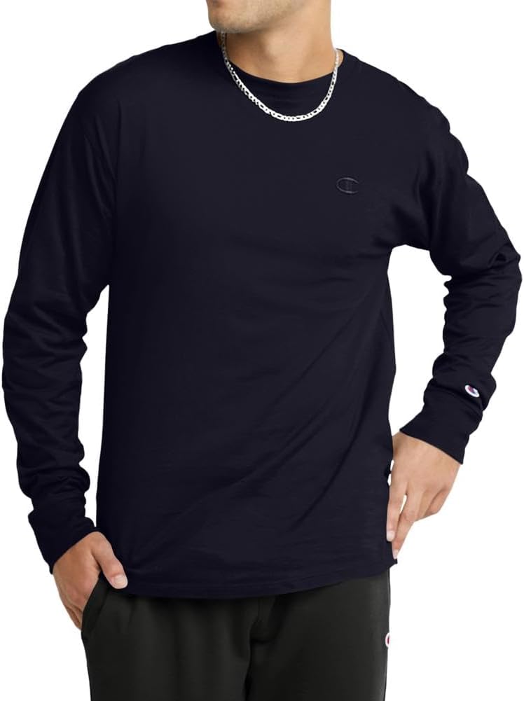 Champion Men's Long Sleeve T-shirt, Classic T-shirt for Men (Reg. Or Big & Tall) 1 Champion Men's Long Sleeve T-shirt, Classic T-shirt for Men (Reg. Or Big & Tall)