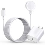 Fast Charger for Apple Watch Charger, USB C 20W iPhone Watch Charger Plug Adapter & Long 6.6FT iWatch Portable Wireless Fast Charging Cable Cord Compatible with Apple Watch Series 9/8/7/SE/6/5/4/3/2/1