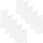 Hanes Boys’ Tank Cotton Undershirt, EcoSmart, 10 Pack, White