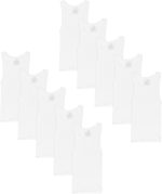 Hanes Boys’ Tank Cotton Undershirt, EcoSmart, 10 Pack, White