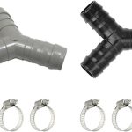 2PCS Washing Machine Drain Hose Y-Type Reducer Plastic Connector for Split Pipe Connection Three-Way Adapter