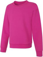 Hanes Girls EcoSmart Crewneck Sweatshirt, Soft Midweight Fleece Pullover for Girls