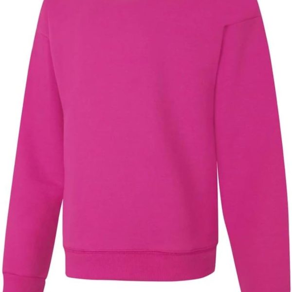 Hanes Girls EcoSmart Crewneck Sweatshirt, Soft Midweight Fleece Pullover for Girls