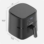 Chefman Air Fryer – 4 QT Compact Airfryer for Quick & Easy Meals in Minutes, Features Hi-Fry Technology for Extra Crisp, Touchscreen Controls with 4 Presets, Nonstick & Dishwasher Safe Basket - Black - Image 7