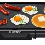 Chefman XL Electric Griddle with Removable Temperature Control, Immersible Flat Top Grill, Burger, Eggs, Pancake Griddle, Nonstick Extra Large Cooking Surface, Slide Out Drip Tray, 10 x 20 Inch