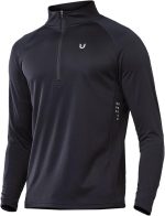 NORTHYARD Quarter Zip Pullover Men Running Shirt Long Sleeve Moisture Wicking Quick Dry Athletic Workout Shirts