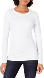 Amazon Essentials Womens Regular-Fit Long-Sleeve Crewneck T-Shirt (Available in Plus Size)