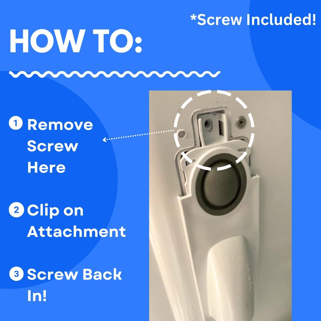 Water Dispenser Lever for Refrigerator Interior Water Dispensers | One-Handed Water Dispensing Lever for Select Refrigerator Models | Made in USA (Screw-On, White) 5 Water Dispenser Lever for Refrigerator Interior Water Dispensers | One-Handed Water Dispensing Lever for Select Refrigerator Models | Made in USA (Screw-On, White) - Image 5