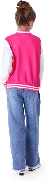 Disney Minnie Mickey Stitch Princess Frozen Elsa Marvel Jacket Lightweight Coat Button up Color Block Sweatshirt 2-14 Years - Image 5